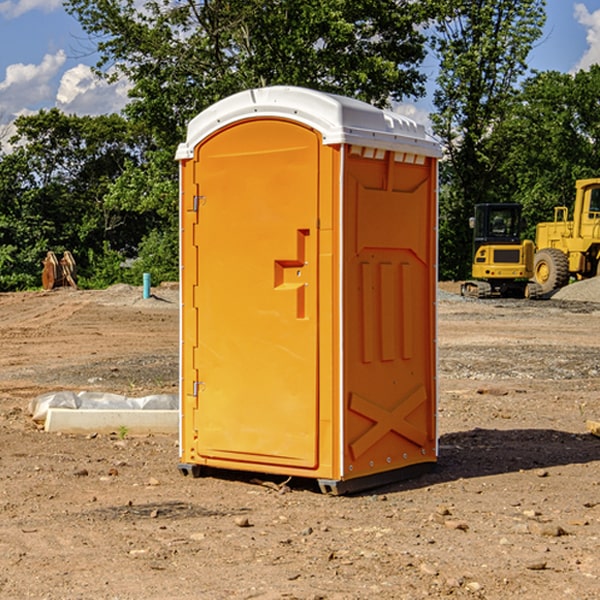 how often are the portable restrooms cleaned and serviced during a rental period in Falmouth VA